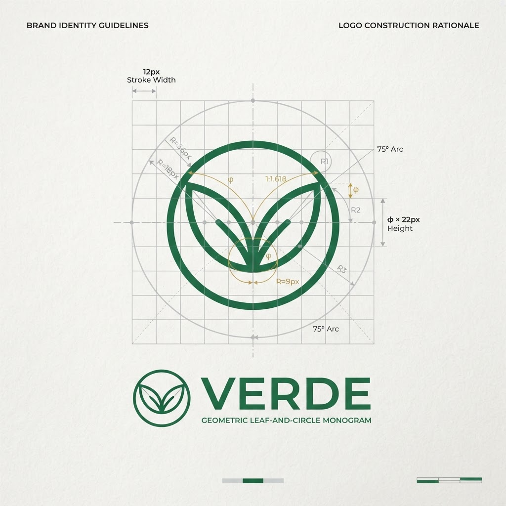 Logo design logic — brand identity mockup