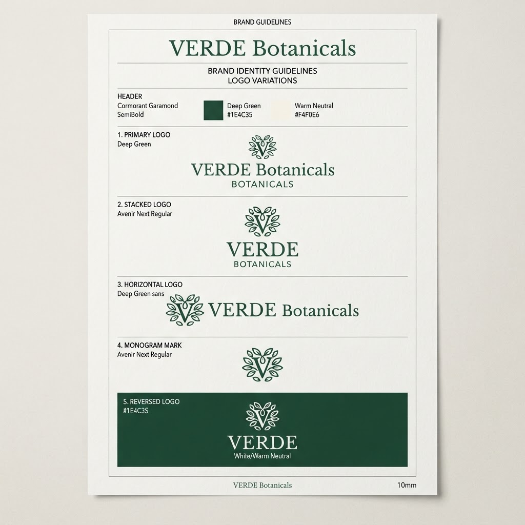 Logo lockups & variations — brand identity mockup