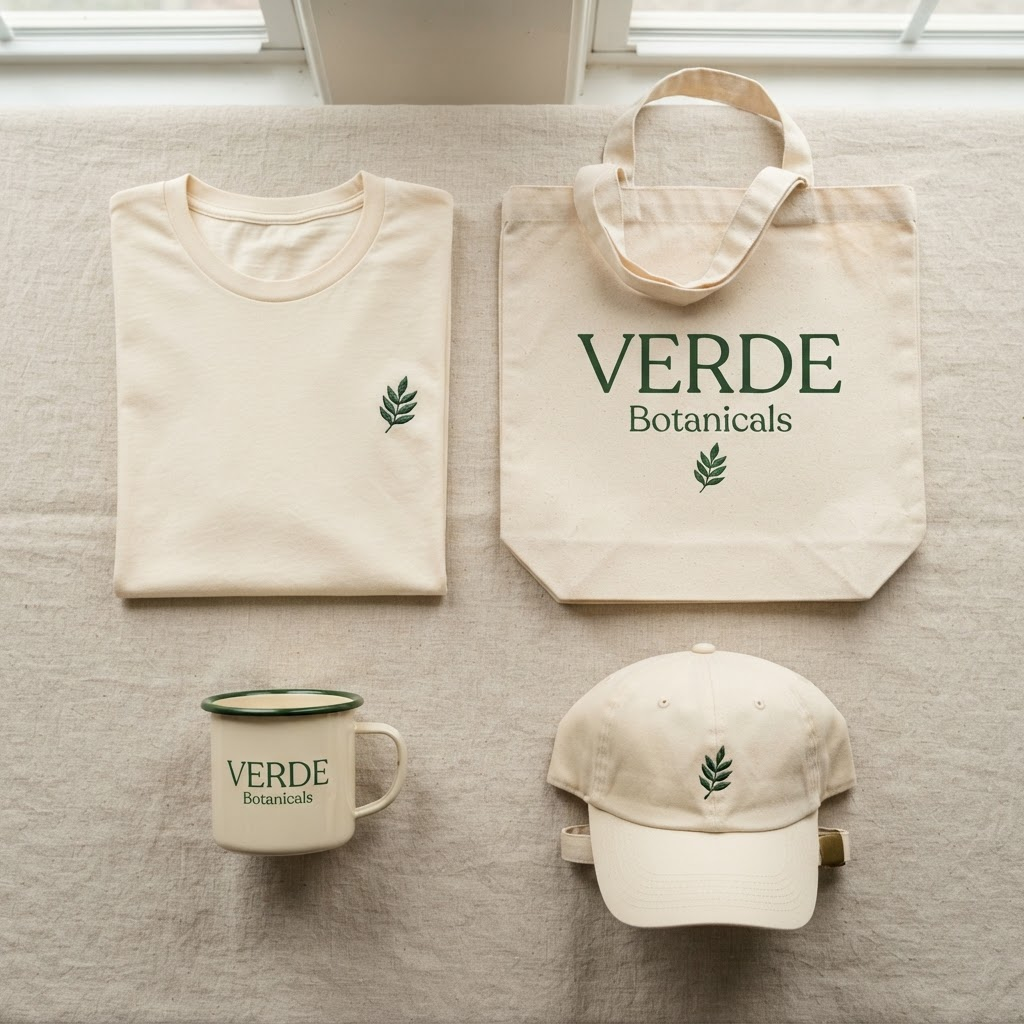 Apparel & merch — brand identity mockup