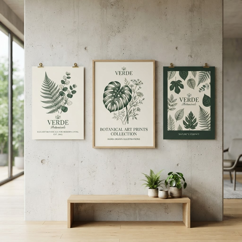 Posters & prints — brand identity mockup